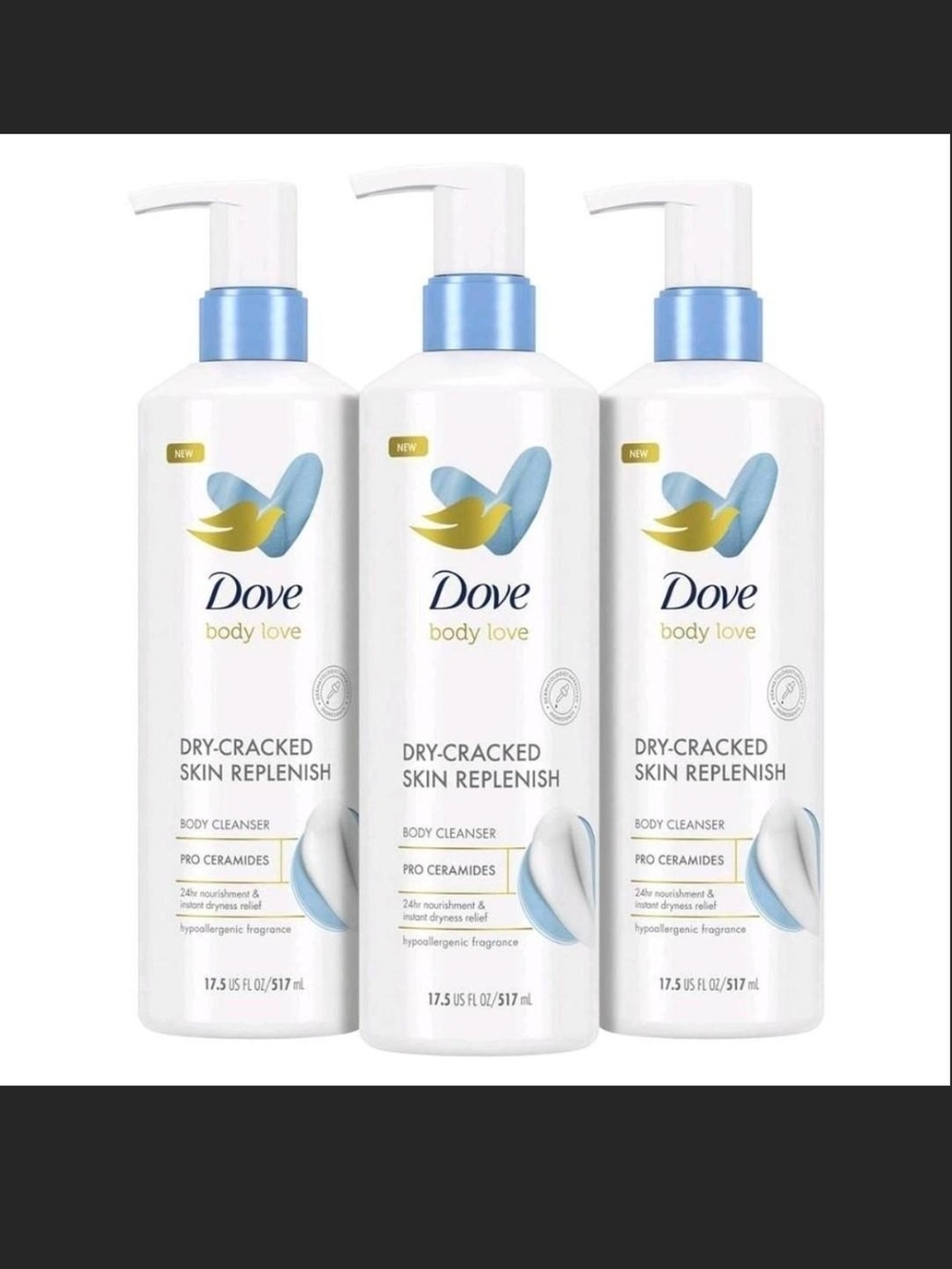 Dove Body Love Dry-Cracked Skin Replenish Body Cleanser